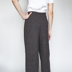 Brown Vintage Pants / Loose Fitting / Cropped / Comfy / Trousers / Slacks / Size Small/ Medium image 4