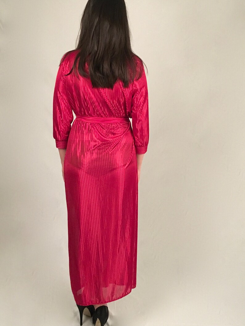 Vintage Red Dressing Gown // Sheer Red Robe // Red Negligee // - Etsy