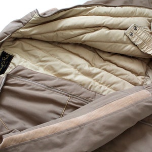 Crop Corduroy Tan Puffer Jacket // Spring Coat // Puff Coat // Beige Coat // Short Jacket // Retro Coat // Cool Jacket // Size Small image 10
