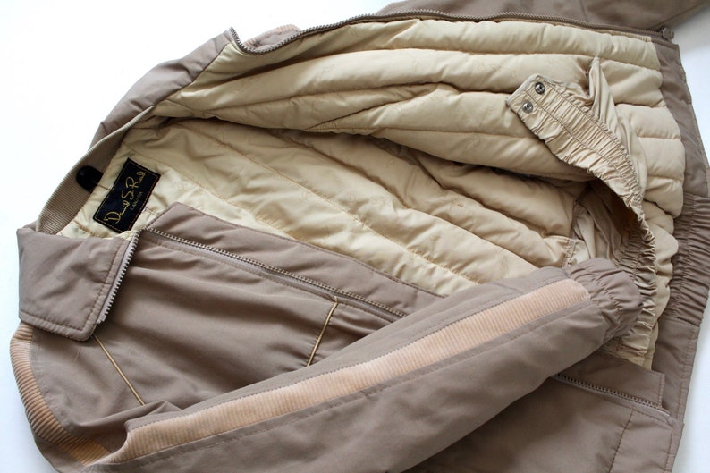 Crop Corduroy Tan Puffer Jacket // Spring Coat // Puff Coat // Beige Coat // Short Jacket // Retro Coat // Cool Jacket // Taille Small image 10