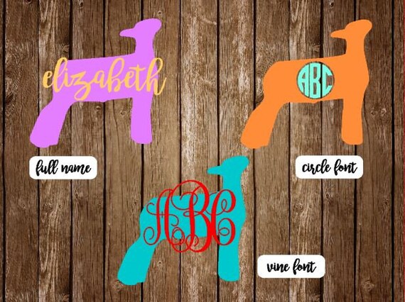 Vinyl Decal Free Shipping 2029 Personalized Livestock Show Farm Lamb Sheep