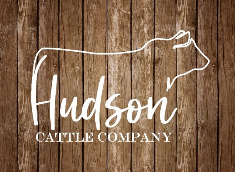 Custom Farm Name Logo Decal Cattle Farm Decal Rustic Car | Etsy