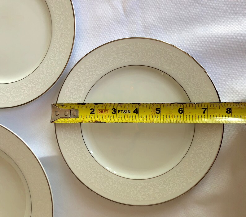 8 available Set of 4 Southampton Pattern Fine China Salad Plates by Four Crown .
