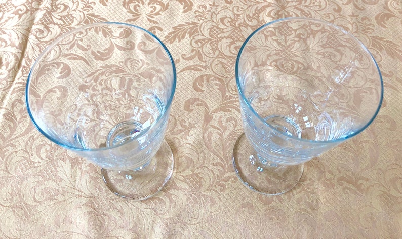 Beautifully Made! Clear Heavy Glass Water or Ice Tea Size Vintage Goblets Libbey Brand