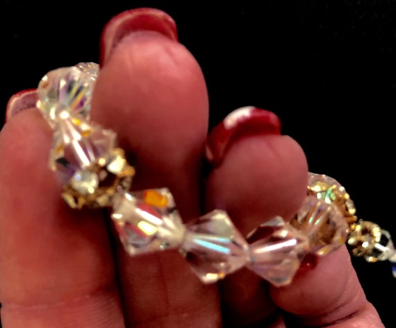 Vintage Double Strand Aurora Borealis Crystal and… - image 9