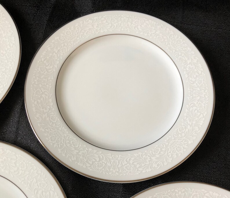8 available Set of 4 Southampton Pattern Fine China Salad Plates by Four Crown .