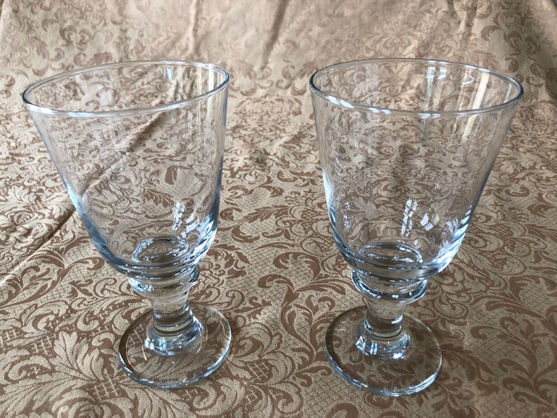 Beautifully Made! Clear Heavy Glass Water or Ice Tea Size Vintage Goblets Libbey Brand