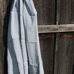 Men&#39;s scarf, women&#39;s scarf, cotton scarf, silk scarf, handloom scarf, scarf with fringes, handwoven scarf, neckerchief, scarf blue-white vichy