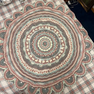 Crocheted Mandala Throw