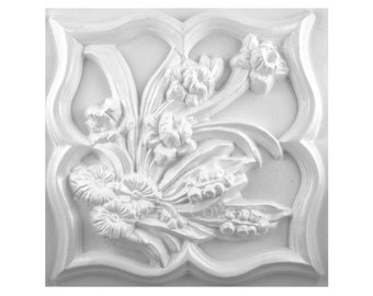 8/" x 3//4/" Plain plaque mold plaster concrete mould decorate yourself