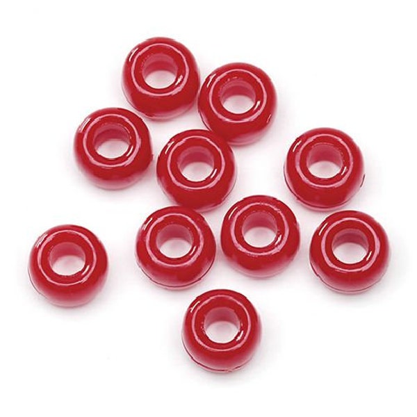 9mm Opague Red Pony Beads Bulk 1,000 Pieces