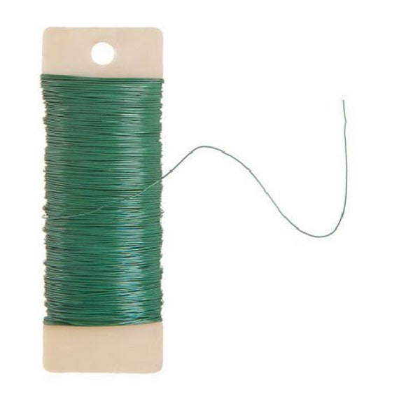 26 Gauge Darice Green Floral Paddle Wire 1/4 Lb 