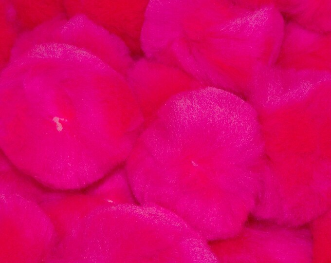 1 inch Neon Pink Small Craft Pom Poms 100 Pieces