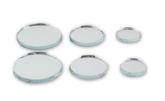 Small Mini Round Craft Mirrors Bulk Assortment 1/2, 3/4 & 1 inch 25 Pieces Mirror Mosaic Tiles