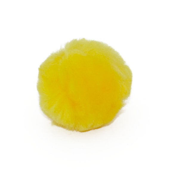 2 inch Yellow Craft Pom Poms 25 Pieces, Size: 0.5