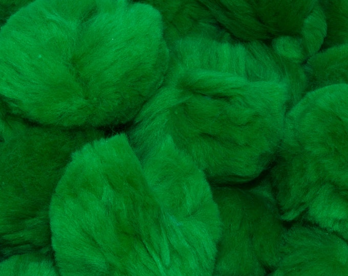 2.5 Inch Kelly Green Large Craft Pom Poms 15 Pieces