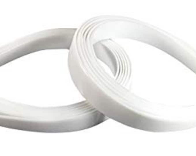 1 inch 25mm Wide White Plain Plastic Headbands Bulk 12 Pieces