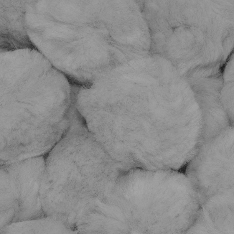 2 Inch Grey Craft Pom Poms 25 Pieces