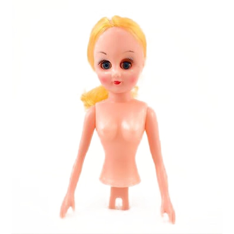 8 inch Plastic Craft Doll Pillow Doll Half Body Blonde Hair Etsy