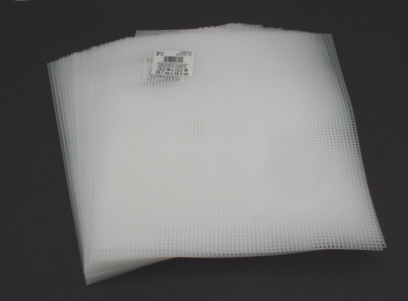 7 Mesh Count Clear Plastic Canvas 3 Sheets 10.5 x 13.5 Inches