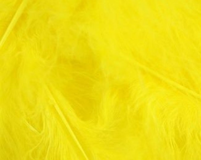 Yellow Fluff Marabo Craft Feathers 10.5 Grams