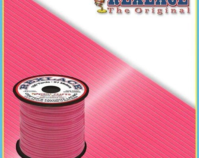 Glow in the Dark Pink Plastic Rexlace 100 Yards