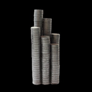 0.50 Inch 12mm Round Tiny Ceramic Magnets Bulk 144 Pieces for Crafts 1/8 inch thickness