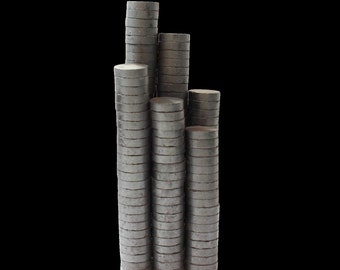0.50 Inch 12mm Round Tiny Ceramic Magnets Bulk 144 Pieces for Crafts 1/8 inch thickness