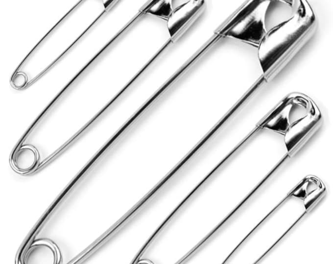 Size 3 Large Silver Safety Pins Bulk 2 Inch 1440 Pieces Premium Quality