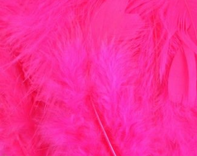 Fuchsia Fluff Marabo Craft Feathers 10.5 Grams
