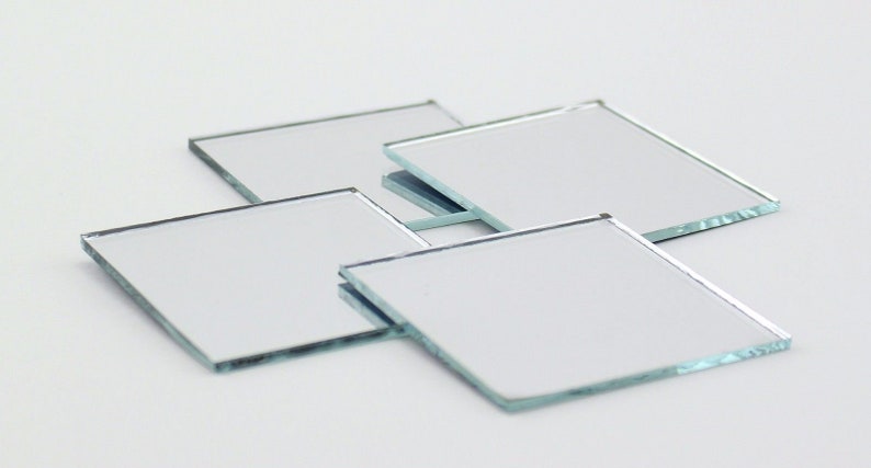 2 Inch Glass Craft Mini Square Mirrors 12 Pieces Square Mosaic Mirror ...