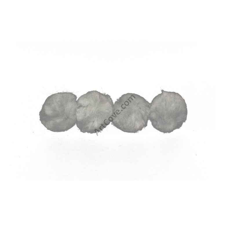 2 Inch Grey Craft Pom Poms 25 Pieces