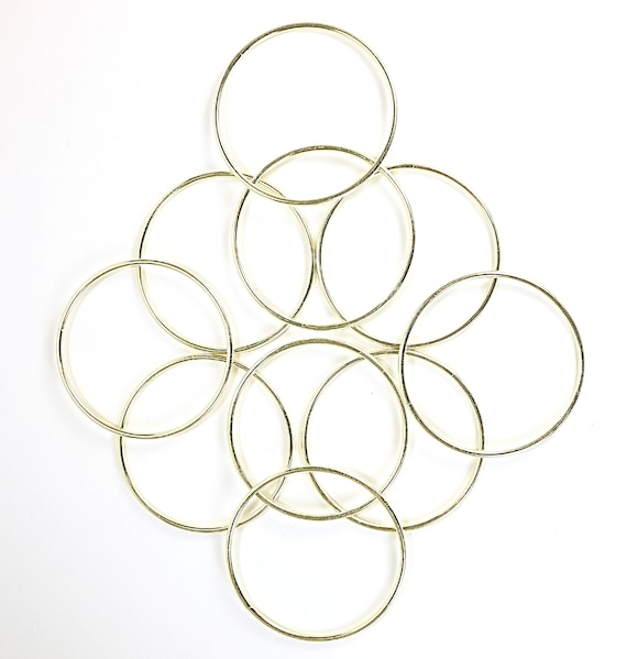 3 Inch Gold Metal Rings Hoops for Crafts Bulk Wholesale 10 Pieces 