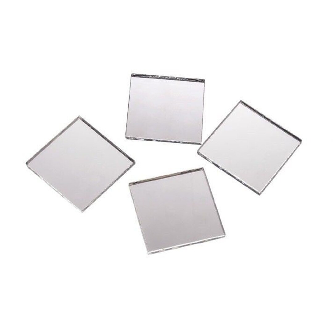 50 Pack Craft Square Mirror Mosaic Tiles 4 for DIY Projects Art & Crafts  Home Decorations - Mirrors