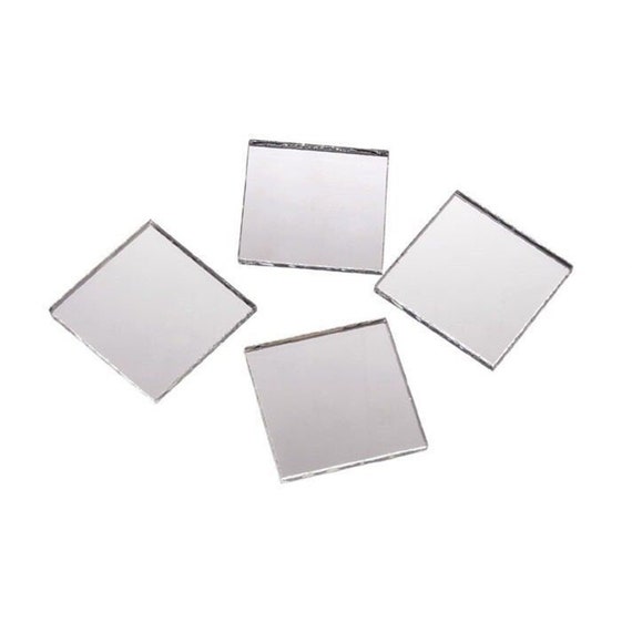 2 Inch Glass Craft Small Square Mirrors Bulk 50 Pieces Square Mosaic Mirror  Tiles 