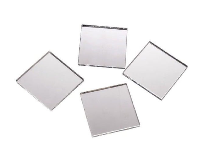 2 inch Glass Craft Small Square Mirrors Bulk 48 Pieces Square Mosaic Mirror Tiles