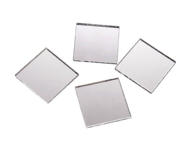 2 inch Glass Craft Small Square Mirrors Bulk 50 Pieces Square Mosaic Mirror Tiles