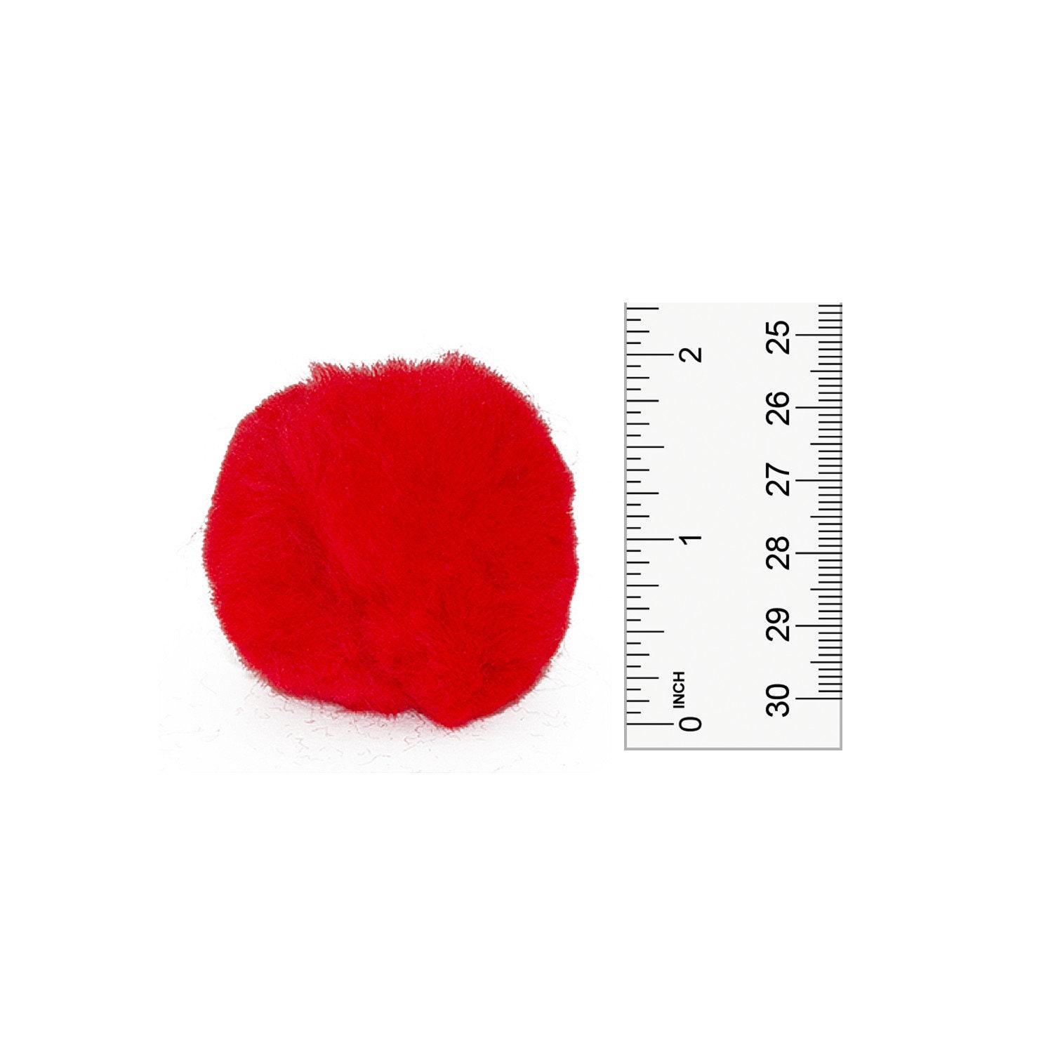 2 Inch Red Craft Pom Poms 25 Pieces 