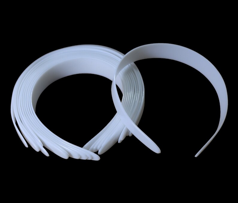 1 Inch 25mm Wide White Plain Plastic Headbands Bulk 12 Pieces Etsy