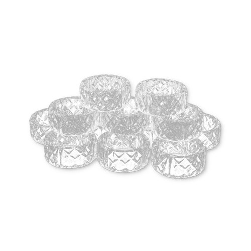 Clear Crystal Plastic Napkin Rings Bulk 24 Pieces Etsy