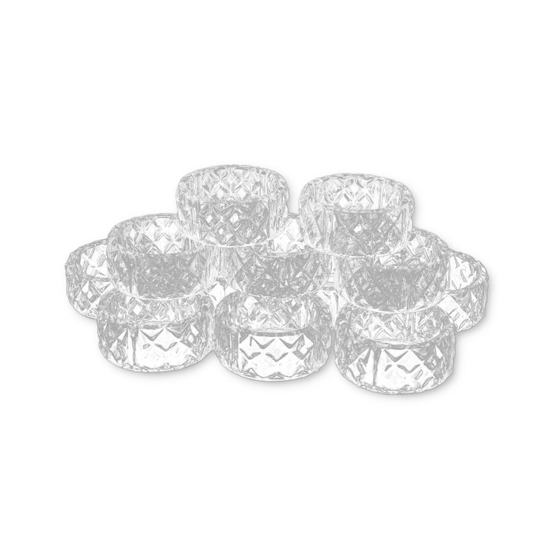 Clear Crystal Plastic Napkin Holder Rings Bulk 24 Pieces Etsy