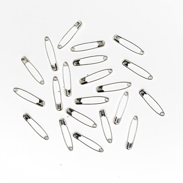 Silver Small Safety Pins Size 00 - 0.75 Inch 144 Pieces Premium Quality