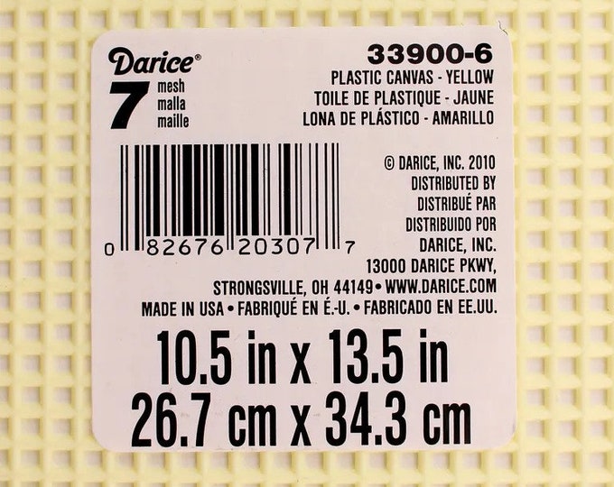 7 Mesh Count Yellow Plastic Canvas Sheet Bulk 10.5 x 13.5 Inch (12 Sheets)