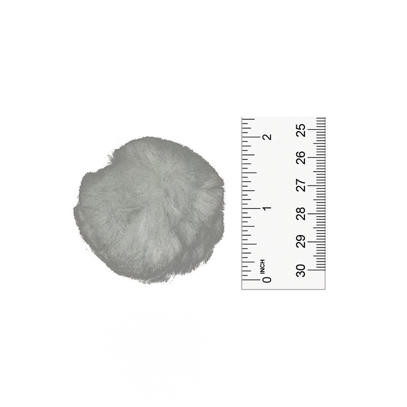 2 Inch Grey Craft Pom Poms 25 Pieces