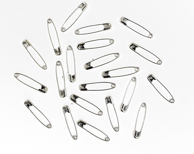 Silver Small Safety Pins Size 0 - 0.875 Inch 144 Pieces Premium Quality