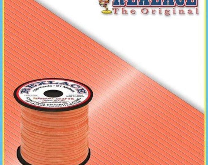 Glow in the Dark Orange Plastic Rexlace 100 Yards