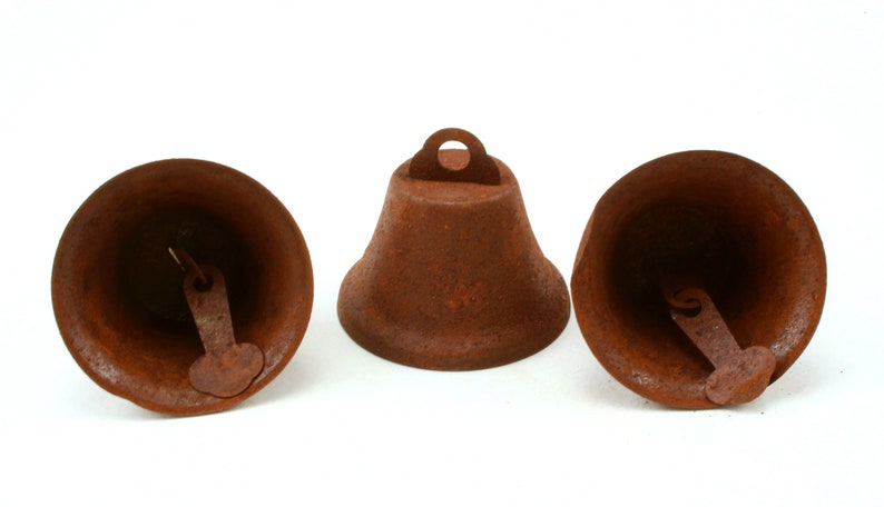 45mm Rustic Rusty Small Liberty Bells 3 Pieces