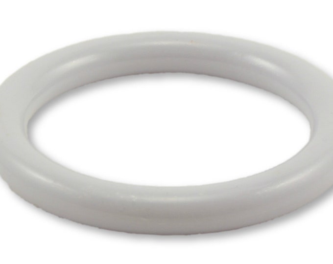 3 inch White Plastic Acrylic Rings 5/16 inch Thick 12 Pieces