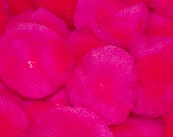 2.5 Inch Neon Pink Large Craft Pom Poms 15 Pieces