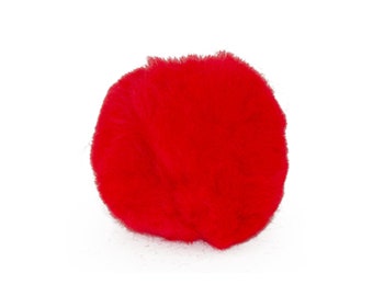 2.5 inch Red Large Craft Pom Poms 15 Pieces